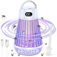 ACELIFE Lampe anti-moustique 2000V répulsif de moustiques à choc électrique, avec veilleuse Rechargeable par USB ultra-brillantes-0