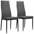 CWWCMN® Lot de 2 Chaises de salle à manger Chaise à dîner - Style Scandinave cuisine salon bureau - Gris clair Tissu FYXKME-0