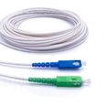 Elfcam - 10 Mètres Câble à Fibre Optique Pour Freebox Free, Blanc-0