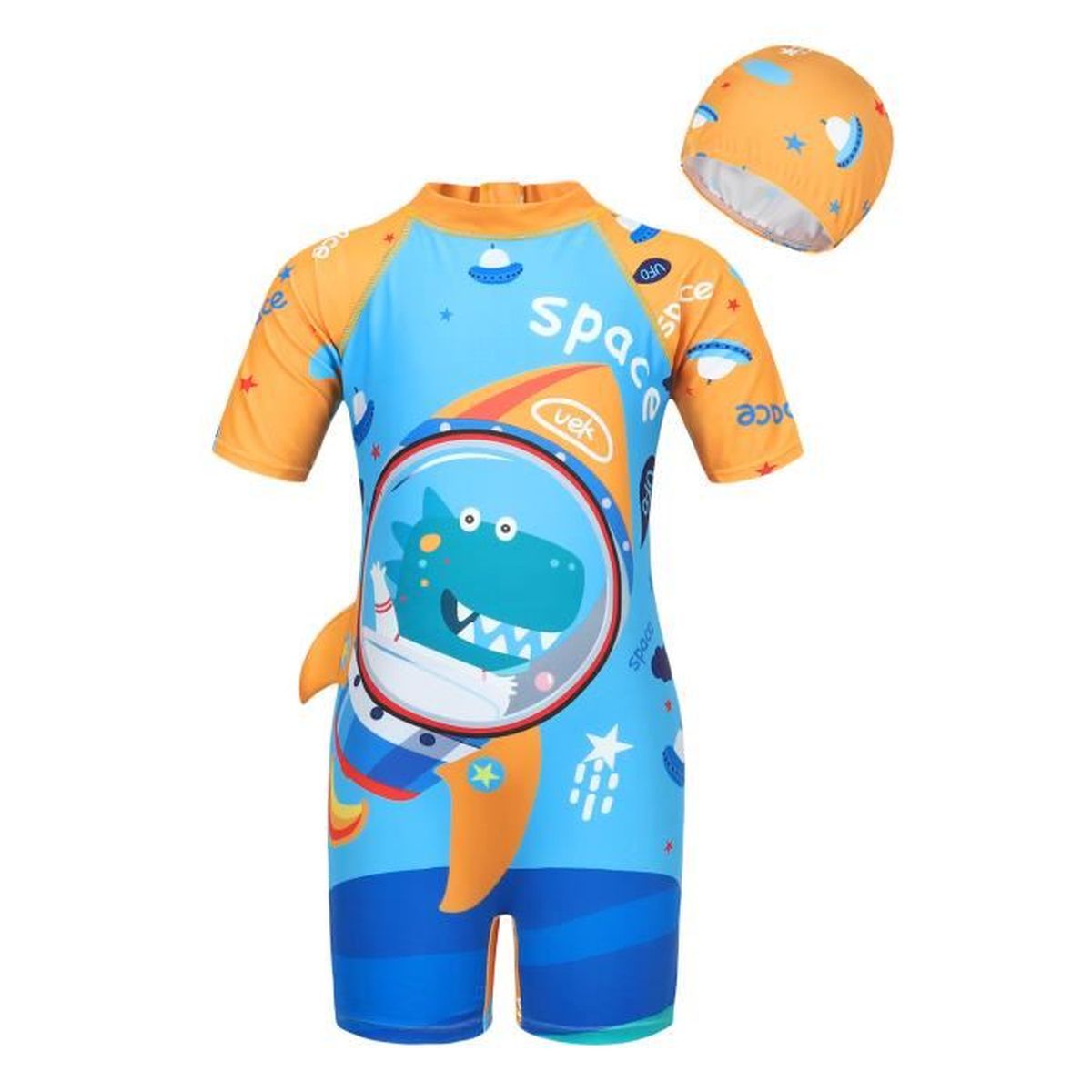 Combinaison Natation Enfant Anti-UV - Garçon (Avec Bonnet) - Protection Solaire UPF 50+