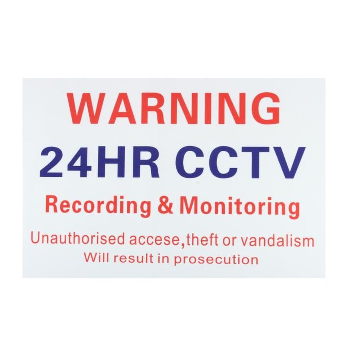 New Sticker étiquette CCTV Camera Autocollant Alarme Surveillance Vidéo Sécurité 300*200mm 24hr