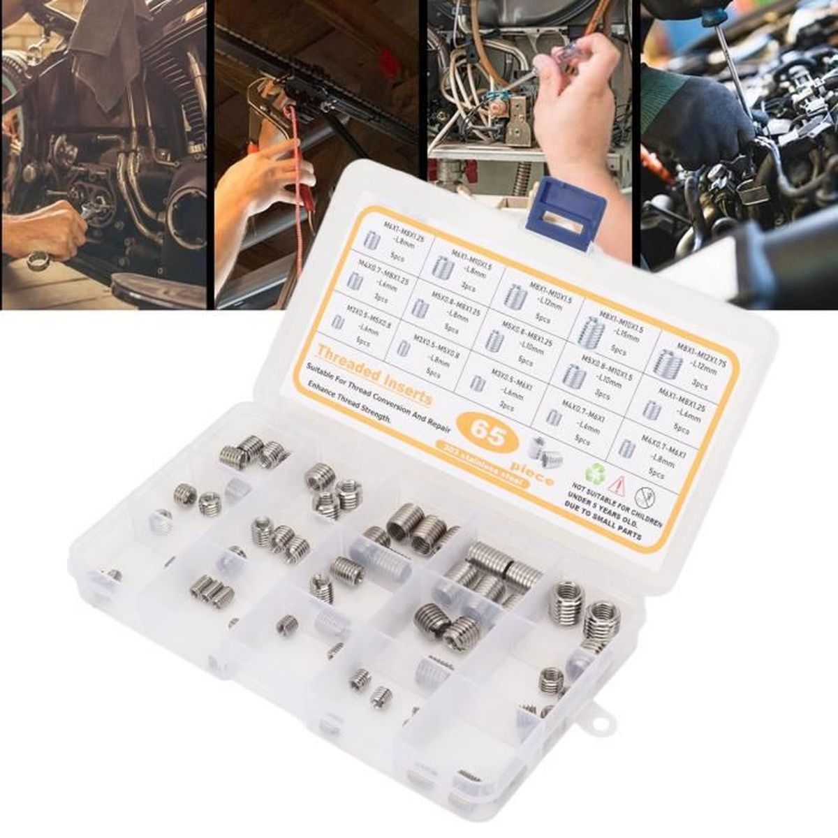 Kit De Réparation Filetage SAE 150 Pièces Pour Hélicoptère (neuf, Avec Forets)