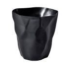 NOBRAND Poubelle plissée créative, Salon chambre à coucher bureau seau de rangement grande capacité, Noir