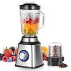 QVIIDBVB Blender Mixeur 1.5 L - 1000W Blender Smoothie Multifonctionnel 3 Vitesses - Moulin à Café 350 ml pour Poivre-Épices