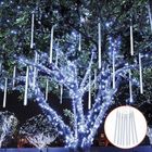 DUPHOY Lumières de décoration de pluie tombante, lumières de douche de météores imperméables à LED, 30cm 8 tubes de 144 LED