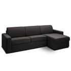 ITALIAN SPIRIT Canapé d'angle réversible convertible express MIDNIGHT gris graphite couchage 140 cm