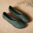 AFJ JEEP Loafer femme en cuir véritable - Marque De Luxe - Grande Taille 35-43 - Vert