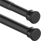 YIKXIULF Tringle à rideaux extensible - Noir - 50-80 cm - Antidérapante - Résistante à la rouille - Intérieur