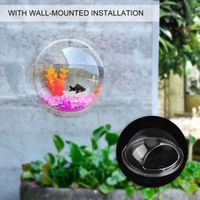 Qutianshop® Petit Bol à Poissons Transparent Suspendu Mural en Acrylique Décoration d'Aquarium 15cm