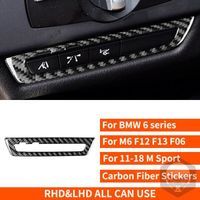 Seuil de porte voiture,Autocollants Sport en Fiber de carbone pour BMW série 6 M6 F12 F13 F06 2011-2018 M, pièces de- Button frame B