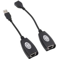 KIMISS Câble d'extension USB vers RJ45 USB 2.0 à RJ45 Ethernet Extension Extender Network Adapter Cable LAN filaire pour OS X