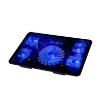 OMMI® Refroidisseur pour ordinateur portable 14 15.6 17 pouces notebook PC cooler 5 Ventilateurs 2 USB LED Silensieux Antidérapant