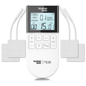 Boston Tech® Électrostimulateur 3 en 1 | TENS EMS Fitness |Soulagement de la Douleur + Entraînement|50 Modes, 16 Niveaux