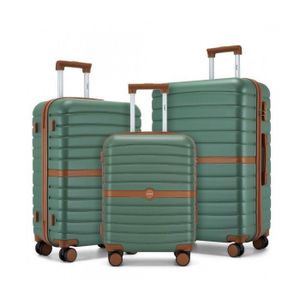 AnyZip Lot de 3 valises rigides en PC ABS, avec 4 roulettes AnyZip Lot de 3 valises rigides en PC ABS, avec 4 roulettes