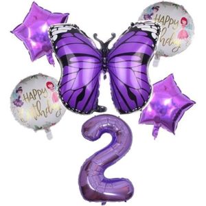 BALLON DÉCORATIF  Décoration d'anniversaire papillon - Ballon chiffr