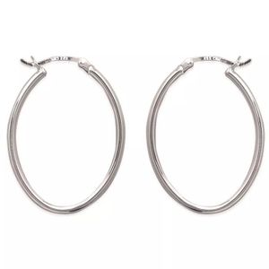Boucles D/'oreilles Grandes Créoles 7 cm Argent Massif 925//1000 Bijoux Femme