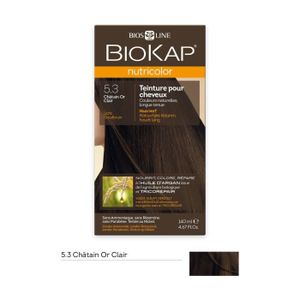 COLORATION Biokap Nutricolor Teinture pour Cheveux 5.3 Châtain Or Clair 140ml