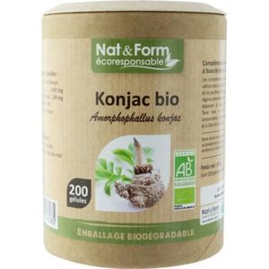 Konjac Bio 200 gélules Nat & Form - Achat Nat & form