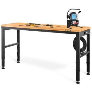 ETABLI - MEUBLE ATELIER VEVOR Établi Garage Atelier Table de Travail Hauteur Réglable 135 x 46 x 97 cm