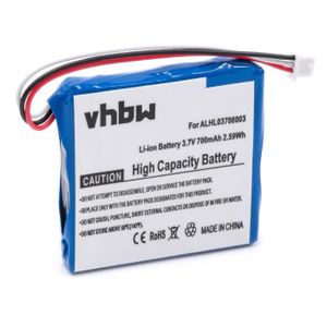 BATTERIE GPS vhbw Li-Ion batterie 700mAh (3.7V) pour système de