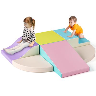 Jouet D'éveil Moteur Parcours Motricité Bébé 6 Pièces - Blocs Mousse Escalade - Jouet Éducatif 1 An - Bleu Clair Développement Moteur