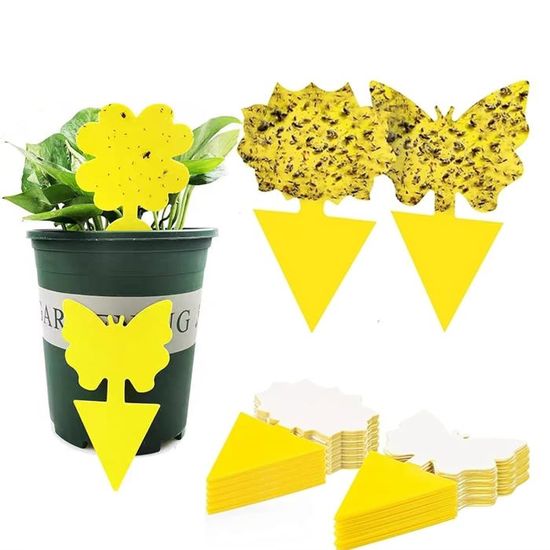 Piège à Mouches Et Moucherons HY3 - Lot De 4, Sans Odeur Ni Produit Chimique, Colle Extra Forte