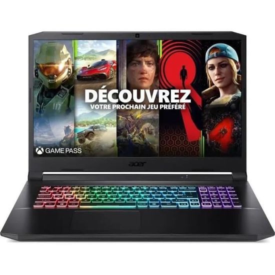 PC Portable Gaming - ACER - Nitro 5 AN517-54-53ST - 17,3"FHD IPS 144Hz -Core i5-11400H -16Go -Stockage 512Go -RTX3060 -Win11