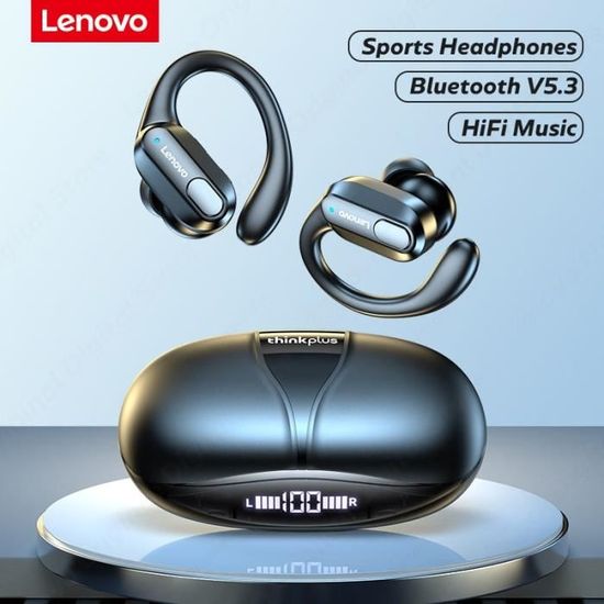 Écouteurs sans fil Lenovo XT80 Bluetooth 5.3, véritables écouteurs avec bouton micro, contrôle, r&eacute