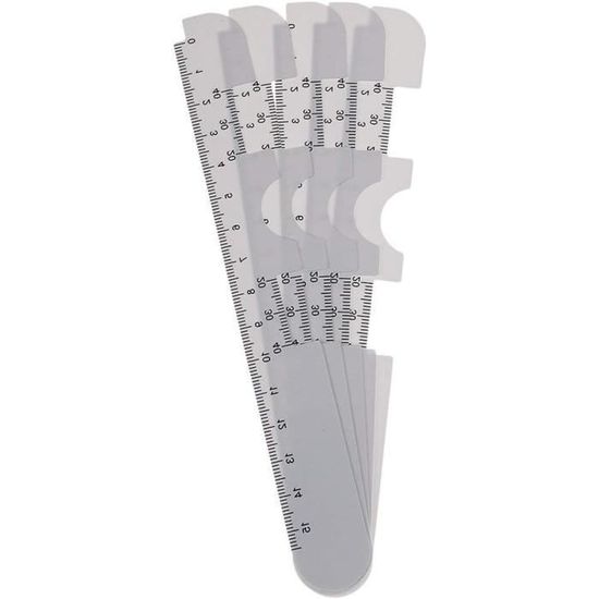 Lot De 5 Règles Pupillaires Optiques - Mesure De Distance Interpupillaire PD, Outil Ophtalmique