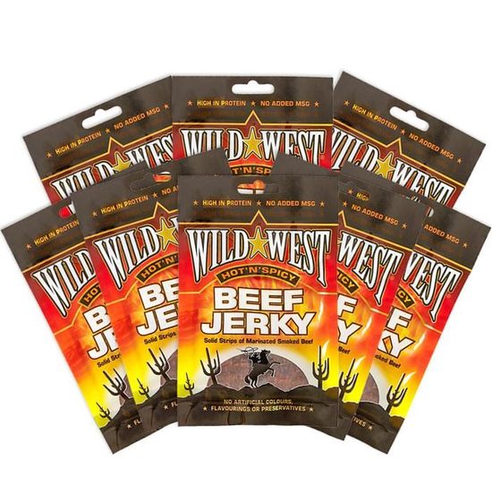 Wild West Jerky Hot n Spicy 8 x 85 grammes Cdiscount Au quotidien