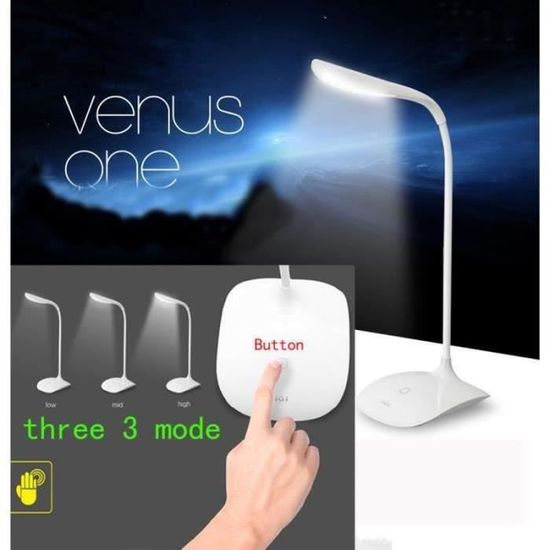 Lampe De Table LED Rechargeable HERCHR – 3 Niveaux De Luminosité, Portable, Batterie Longue Durée – Design En Métal Doré Pour Chevet, Bureau Ou Camping