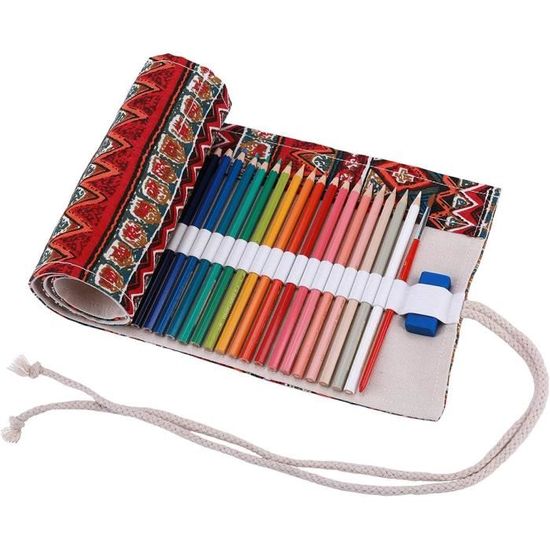 Trousse À Crayon Enroulable Pour 72 Crayons De Couleur, Sacs ...