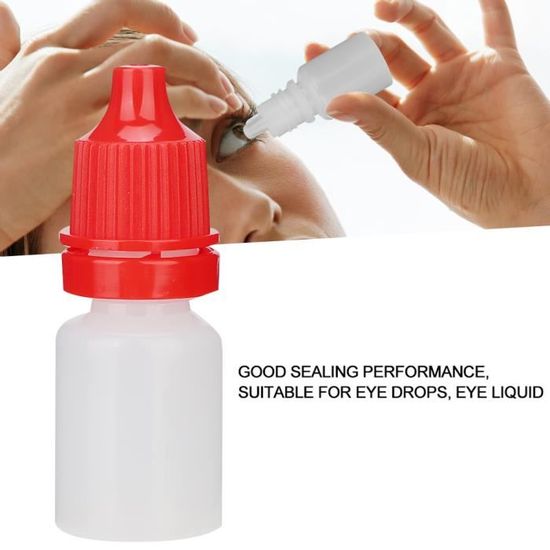 50 pcs 10ml Flacon Vide Compte gouttes Bouteille Oeil Yeux Liquide Plastique  - Cdiscount Au quotidien