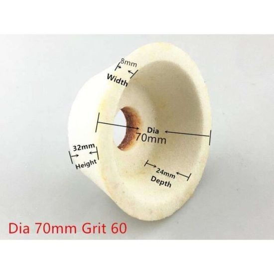Meule Bol Corindon Blanc HOMEXO Dia 125mm Grit 80 - Meuleuse Pour Travail Des Métaux