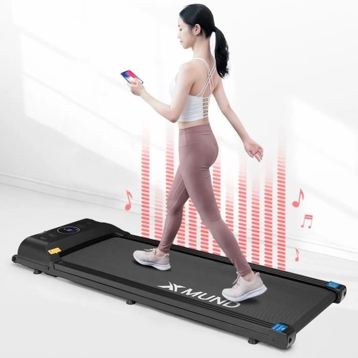 XMUND XD-T1 tapis roulant tapis roulant écran LCD télécommande 12 vitesses haut-parleur Bluetooth équipement de fitness à domicile