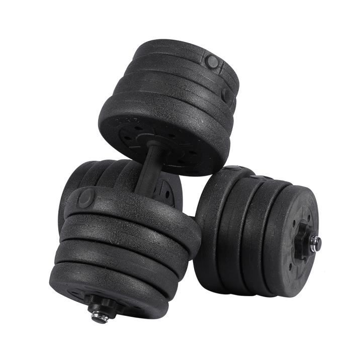 2X haltères mis en forme gym poids biceps triceps poids libres formation 30 kg -KEL