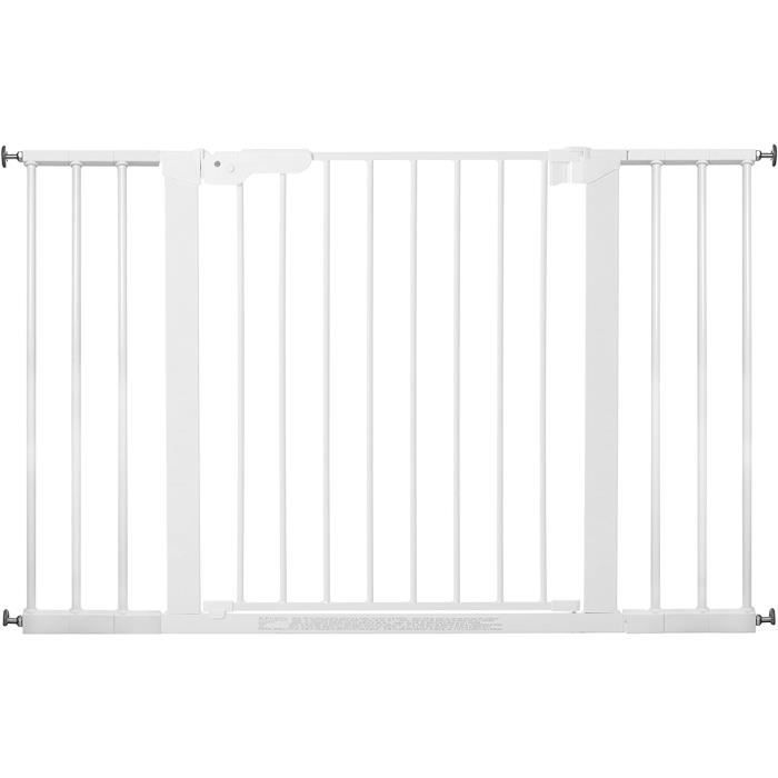 Baby Dan Premier Barrière à Fixation par Pression pour Porte/Escalier, Blanc, 112 - 119,3 cm