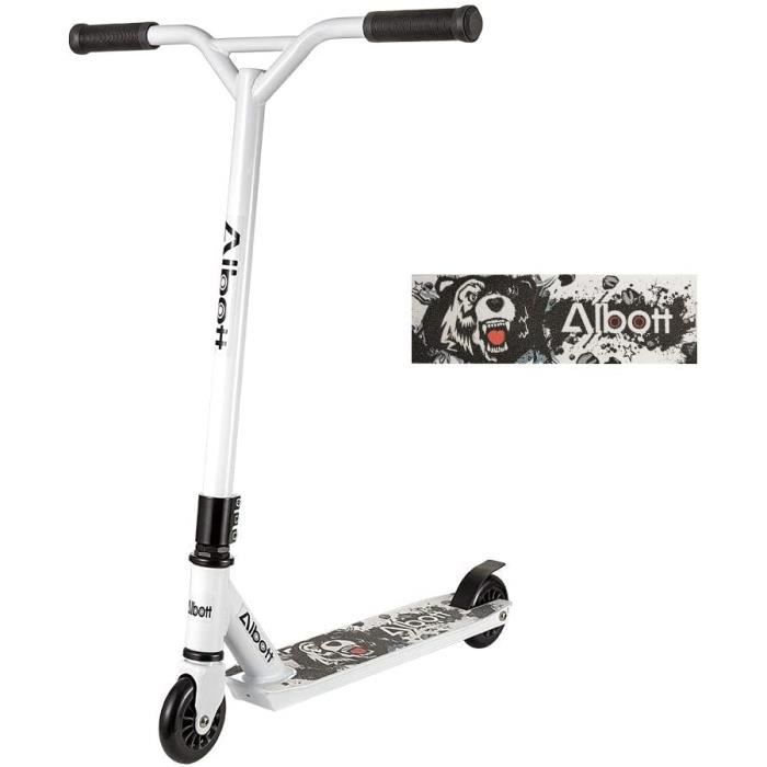 Albott Trottinette Freestyle Pro Stunt Scooter Trottinette Enfant-Résistante aux Acrobaties et Sauts-Pont lger en Aluminium-ABEC 9 R