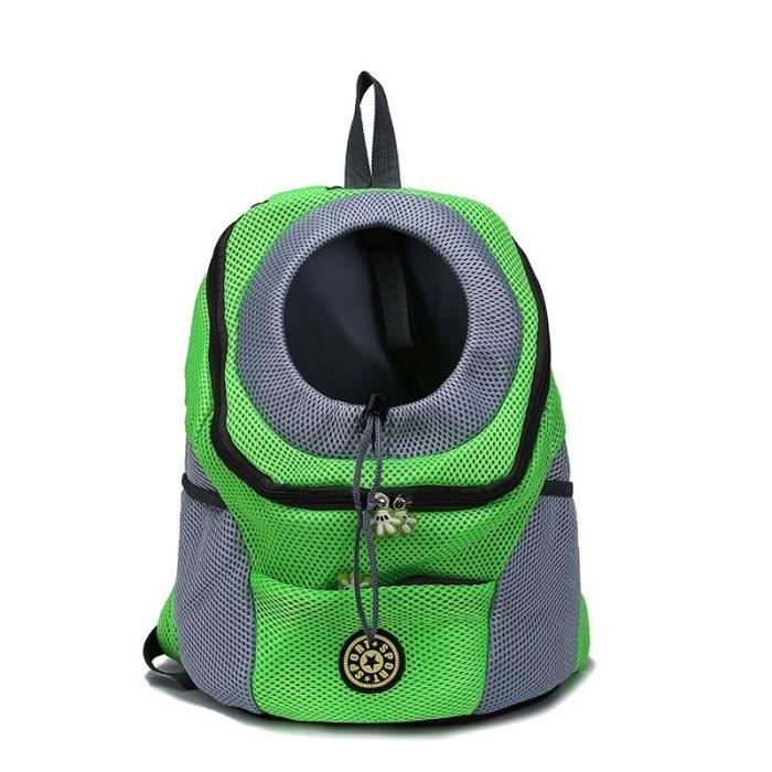 Sac de transport,Sac à dos frontal pour chien chat Animal domestique, sac de voyage pour petits chiens, sac de - Type Green-L