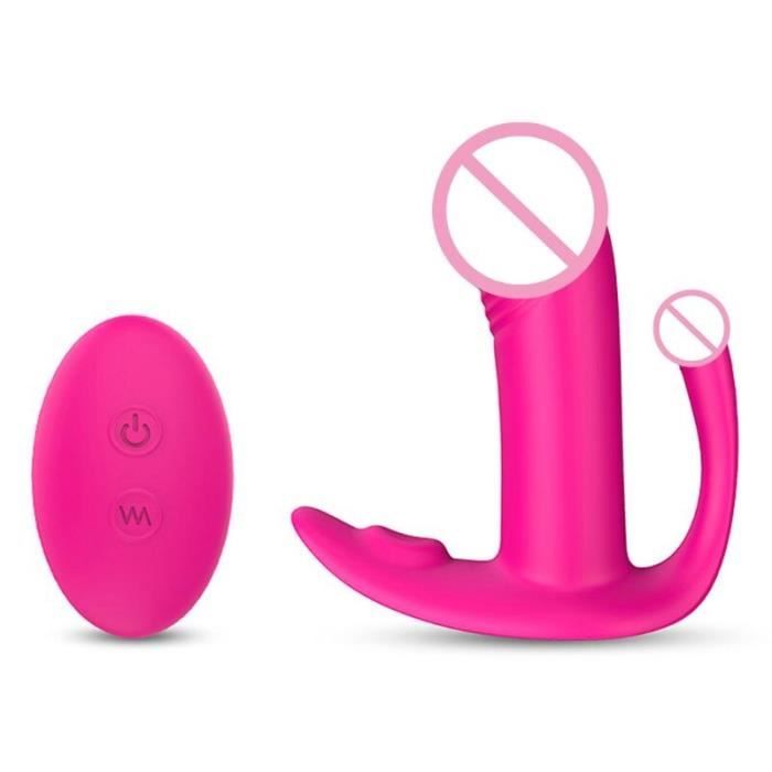 Vibrateur portable g spot Clitoris stimulateur Rechargeable télécommande 9 vitesses gode jouets pour adultes - Type Hot pink