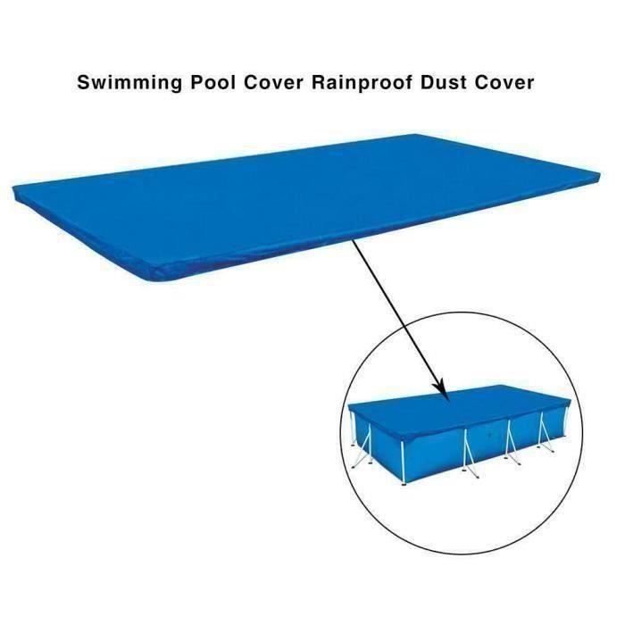 Accessoires Piscines - Bâche De Protection Pour Piscines Tubulaire Rectangulaire 221 * 150 * 43cm