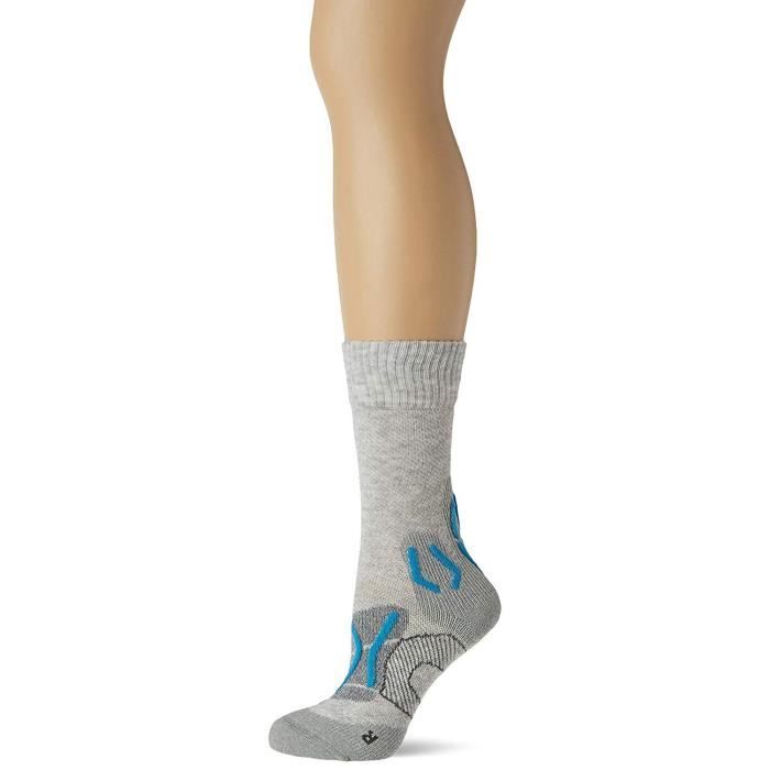 UYN Trekking Superlight Lady Chaussettes Femme, Femme, , Light Grey/Turquoise, 39/40 - S100109