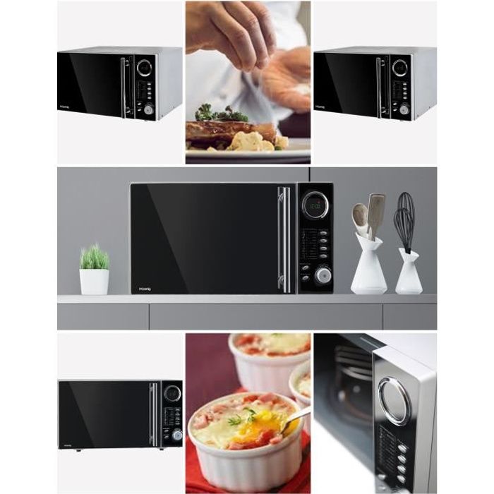 MICRO-ONDES ET GRILL 25L Design 10 MODES DE CUISSON + Décongélation PUISSANCE DE 900 W ET 1000 W Ecran LCD en acier inoxydable