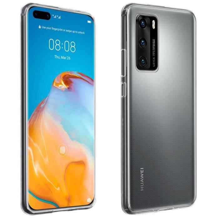 Coque Huawei P40 Protection Silicone Souple Ultra-Fin Transparent Blanc
