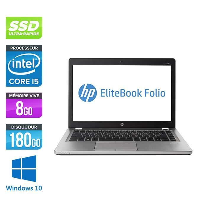 Pc portable HP Folio 9470M - i5 -8Go -180Go SSD -14'' - Win 10