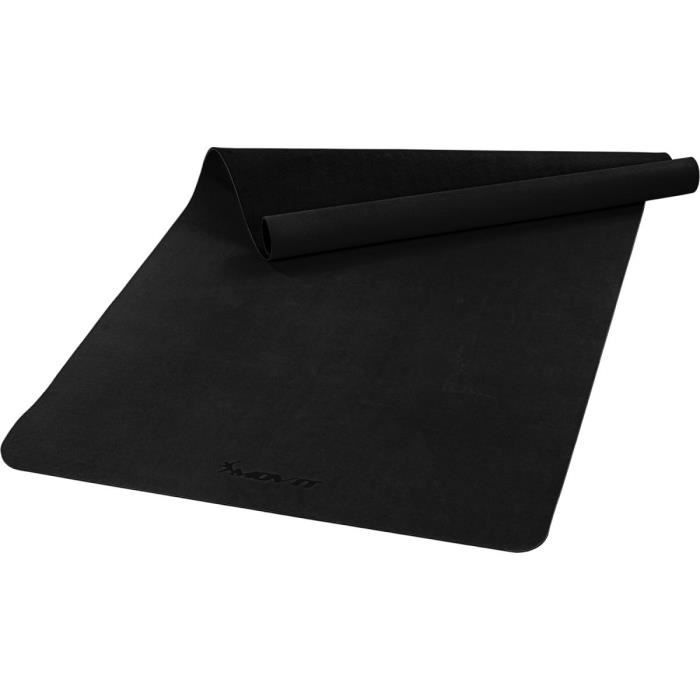 MOVIT Tapis de gymnastique XXL TPE, tapis de pilates, tapis d’exercice premium, tapis de yoga, 190 x 100 x 0,6 cm, noir
