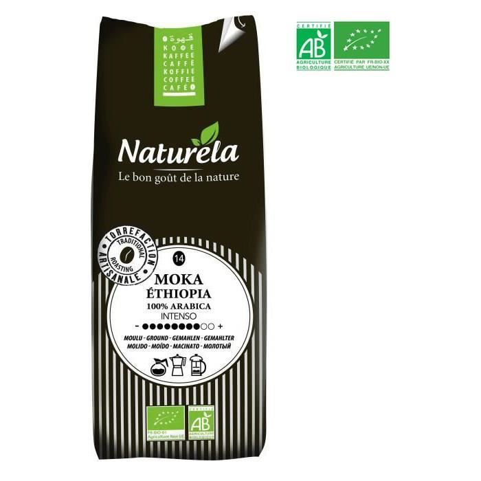 Naturela -250g- Café Moka Ethiopia 100% Arabica Moulu n° 14 Bio