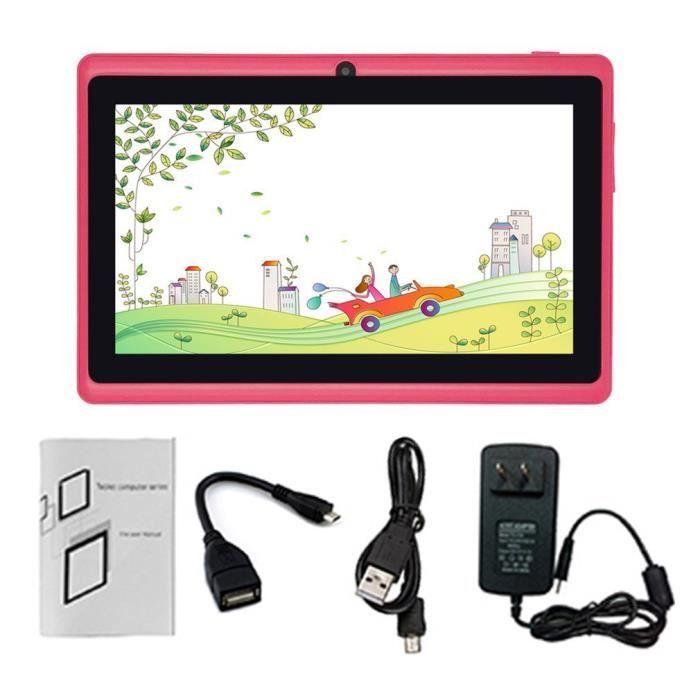 Tablette PC Quad-core 7 pouces 1 Go + 16 Go Android Support TF Card Rose