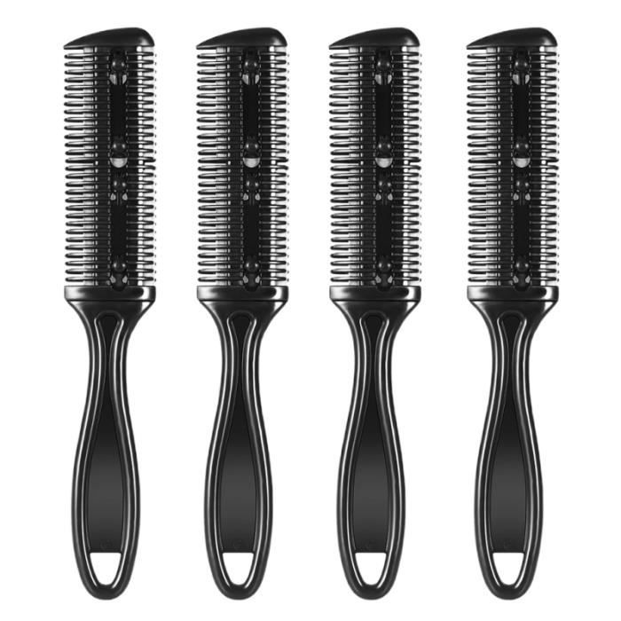 4pcs peigne coupe-cheveux double face tondeuse à BROSSE MANUELLE - PEIGNE