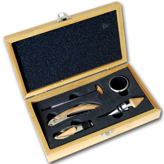 Coffret sommelier 5 pièces bambou